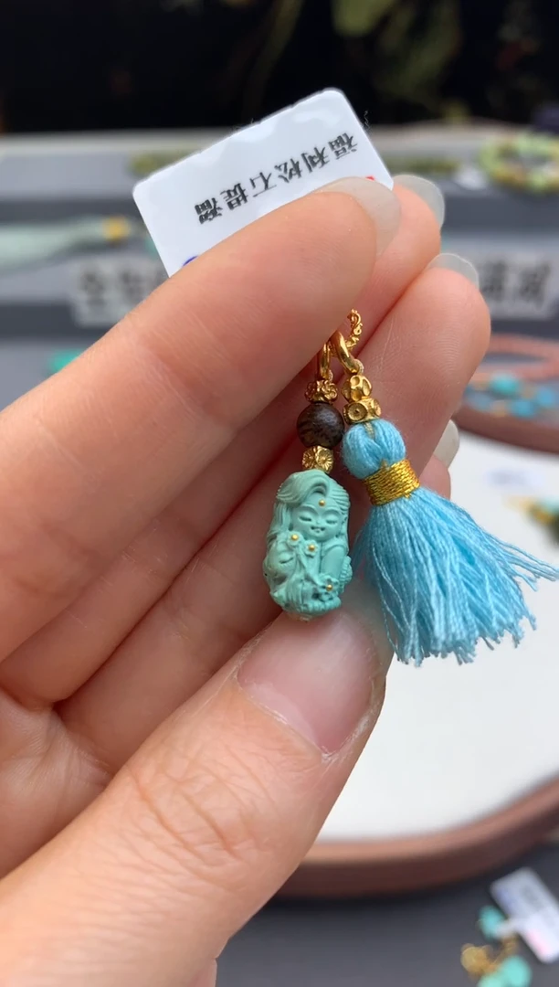 未镶嵌绿松石精工雕刻茜.F 207