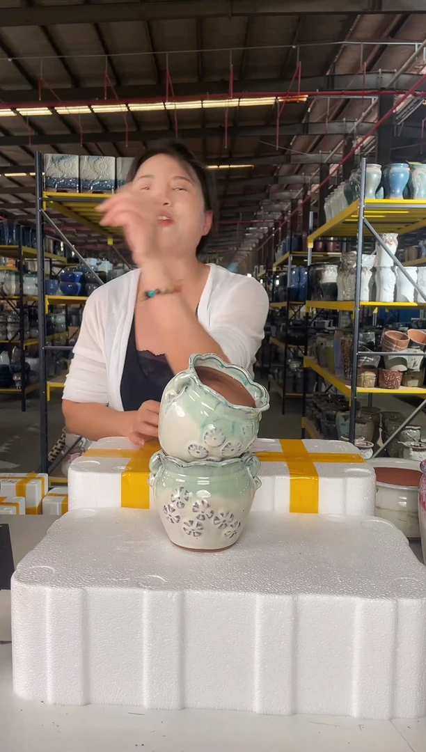 宜兴粗陶紫砂花盆盆11*12