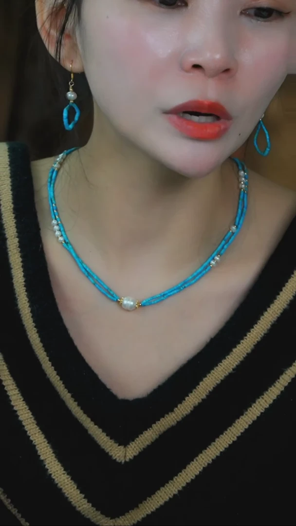 【闪购商品】淡水珍珠项链银S925镶嵌发货一件