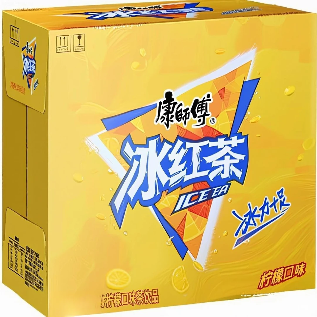 康师傅冰红茶1L*2瓶/2000ml整箱柠檬味风味茶饮料夏季清爽解渴