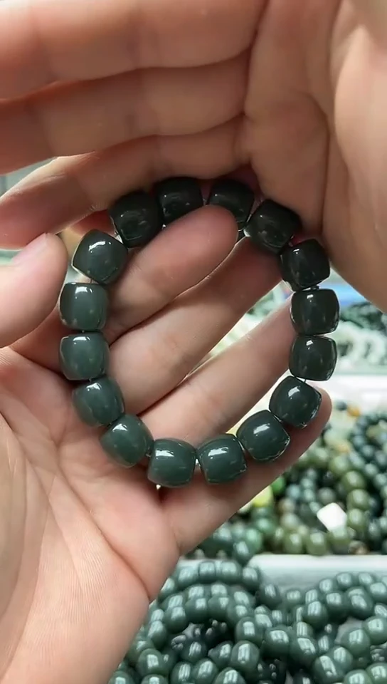 手串未镶嵌和田玉纯天然新疆且末蓝14