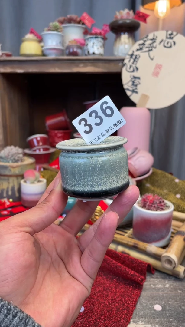 【闪购商品】摆件336景德镇手工花盆 默认微瑕