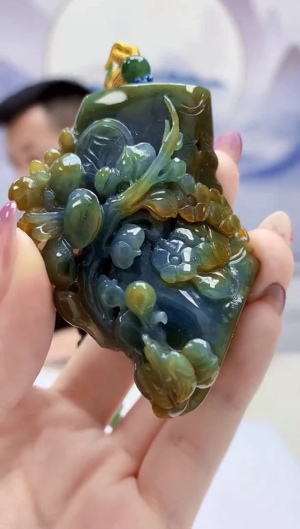 定制翡翠未镶嵌4812jw-毛货挂件赠珠链61