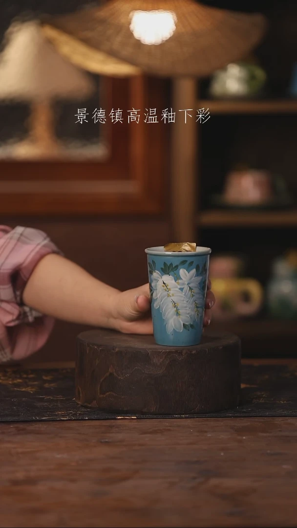 陶瓷景德镇高温釉下手绘陶瓷389