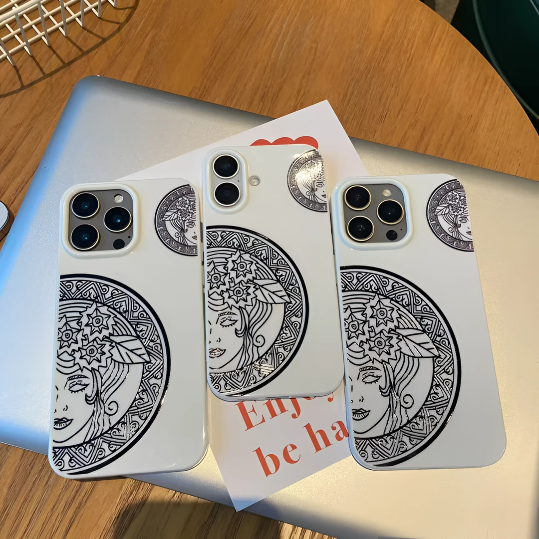 歌诗丹途简约女神像适用于苹果华为OPPOVIVO小米荣耀等防摔手机壳