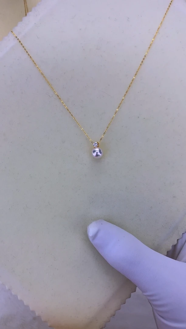 银S925镶嵌DA海水珍珠  GD249 7-8 王妃吊坠赠银链