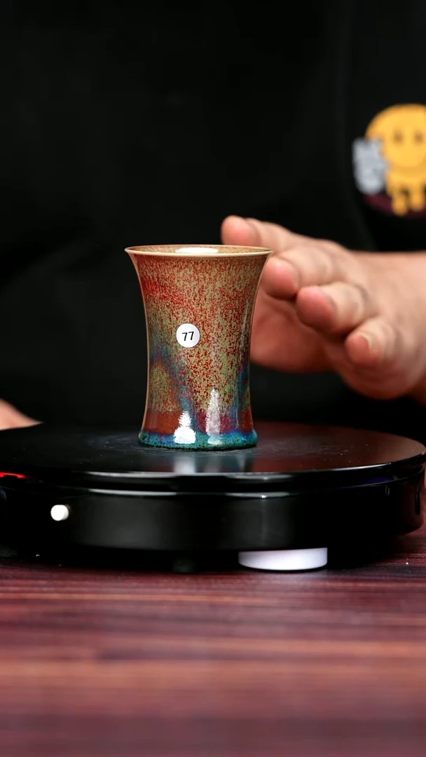 其他77#盼龙窑一级品原矿钧瓷束腰杯