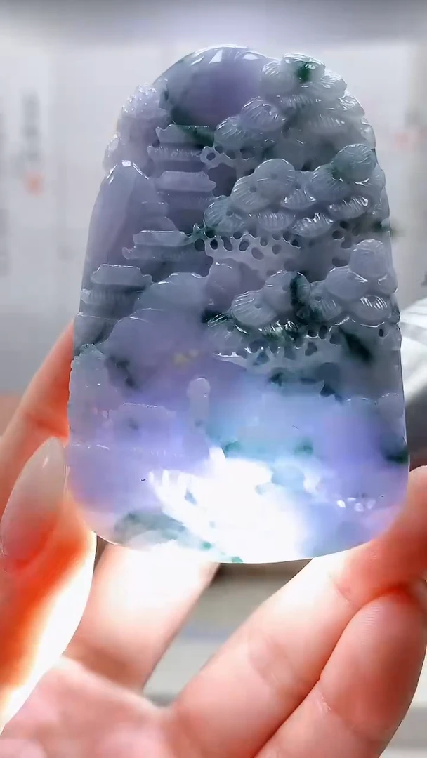 定制翡翠未镶嵌4829lr-毛货挂件45