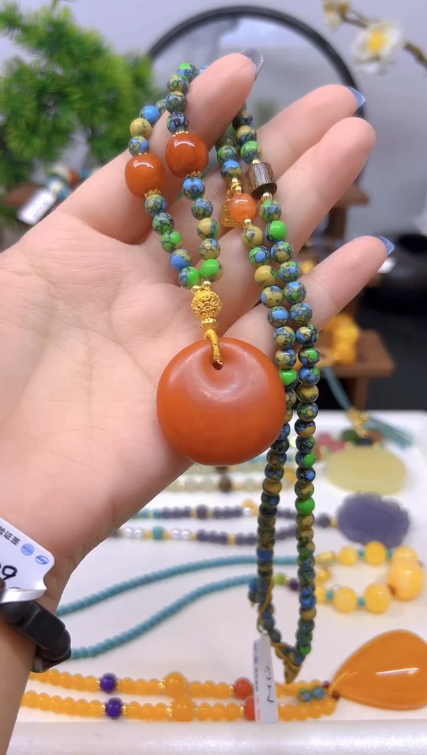 蜜蜡颈饰未镶嵌M12