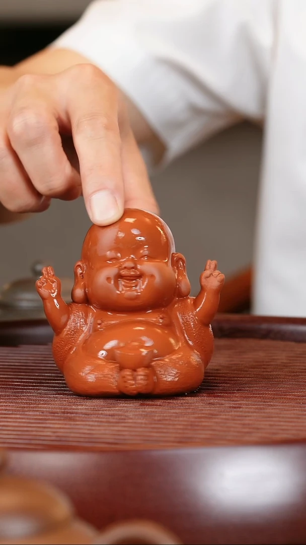 茶壶紫砂欢天喜地雕塑