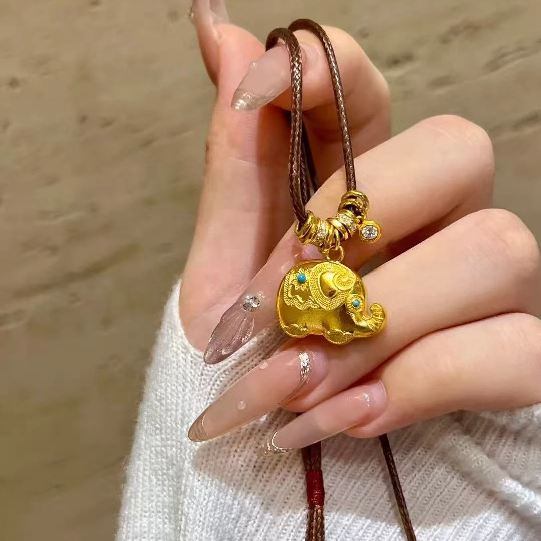 新中式吉祥如意小象吊坠项链