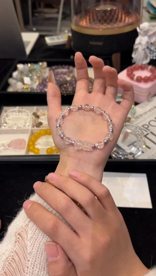 未镶嵌手串水晶奶白晶手串