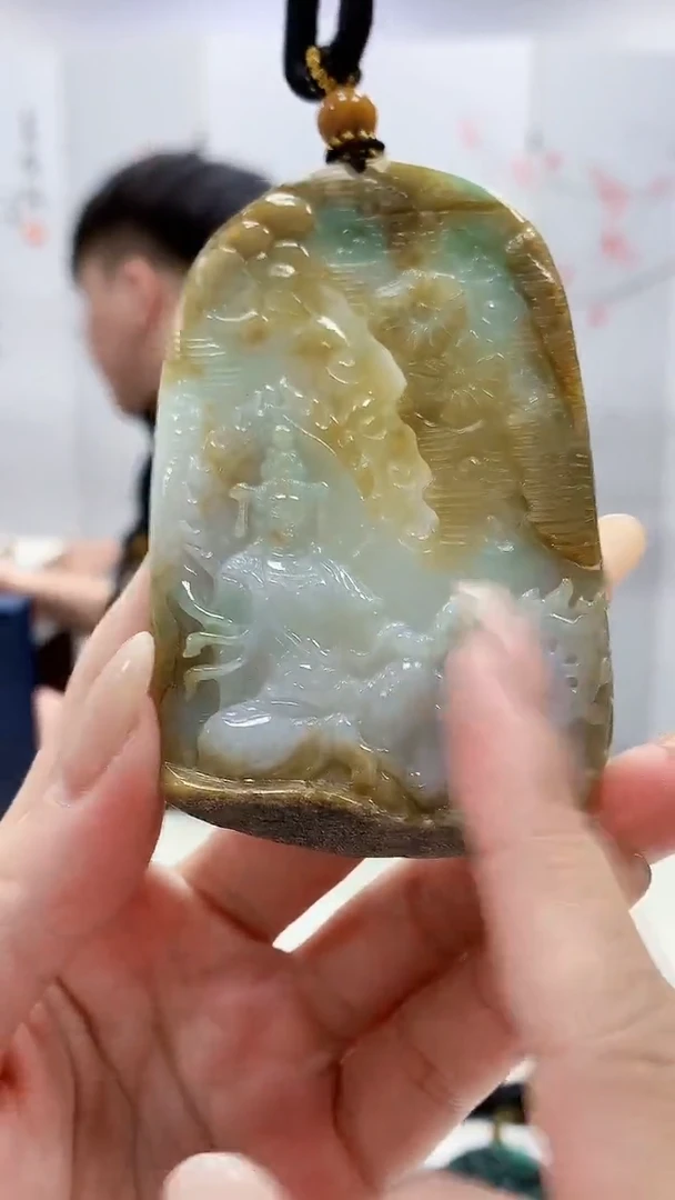 未镶嵌定制翡翠5060lr-毛货挂件29