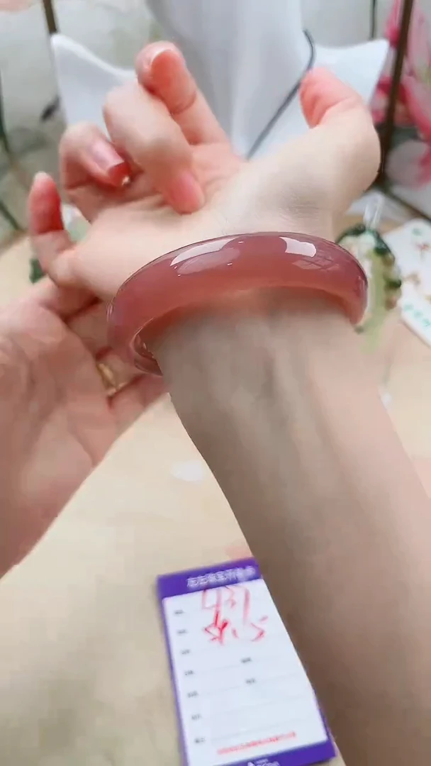 石英质玉手镯未镶嵌L137微色差54.5mm