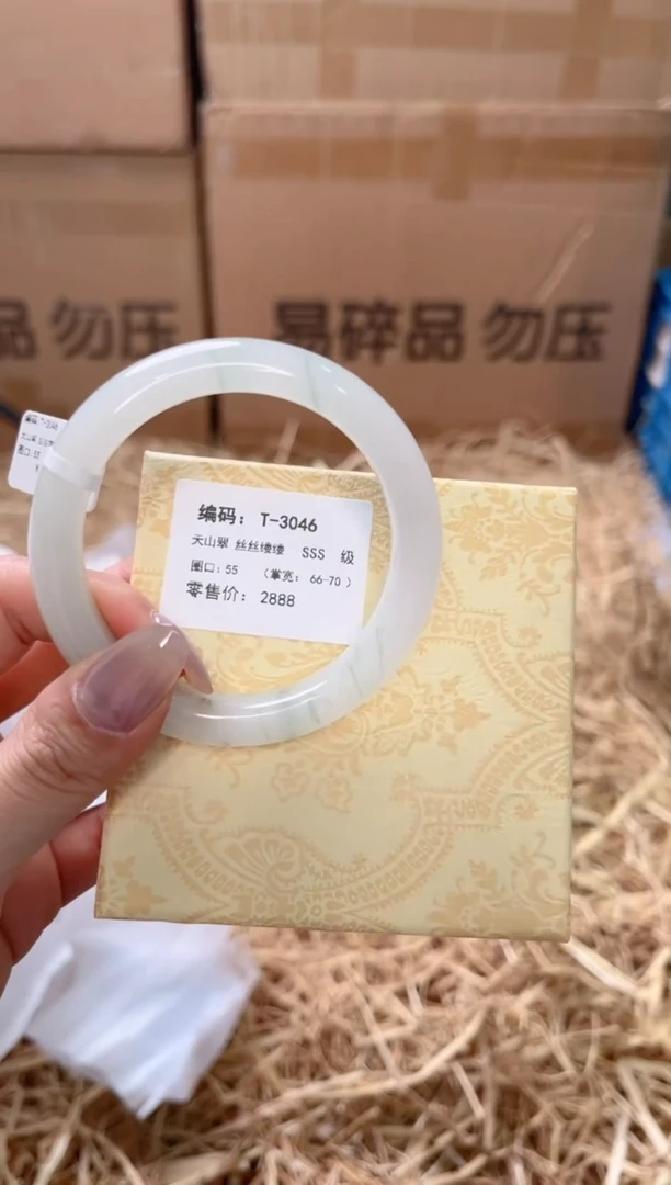 未镶嵌手镯石英质玉T-3046