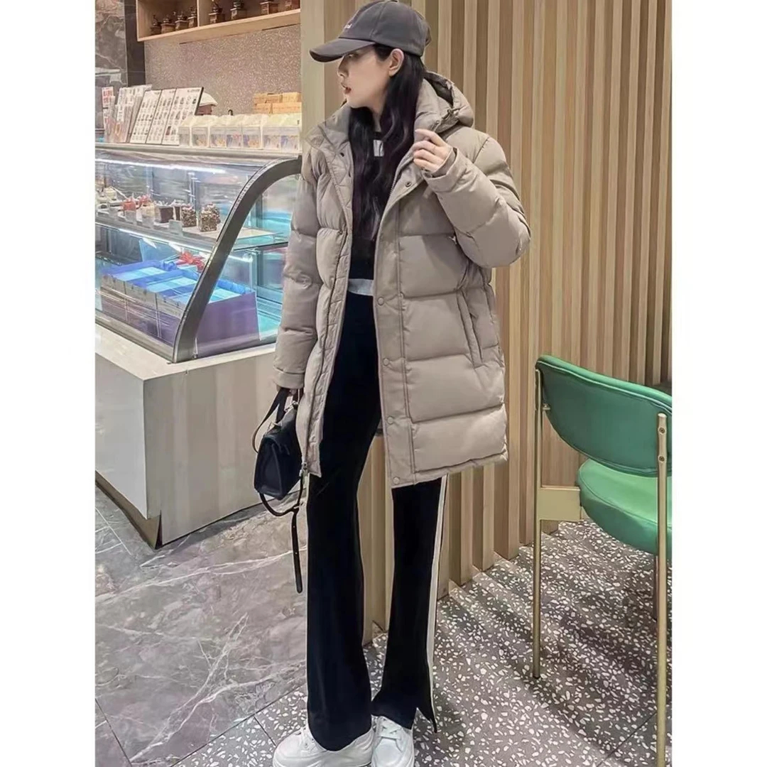 2024冬季新款羽绒服中长款连帽加厚抗寒男女同款-yy1