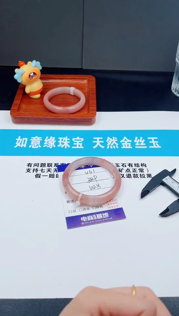 未镶嵌手镯石英质玉V61  -  60.8