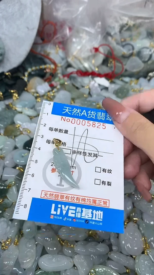颈饰未镶嵌翡翠净货挂件-5825