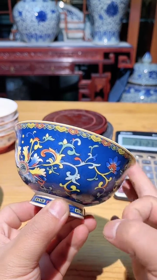 【闪购商品】瓷珐琅彩景泰蓝碗