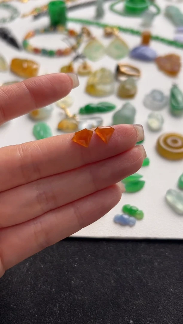 定制翡翠未镶嵌黄 钻随行切割3000+300