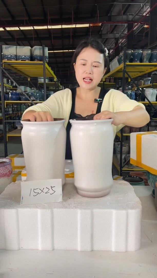 宜兴紫砂粗陶花盆15*25