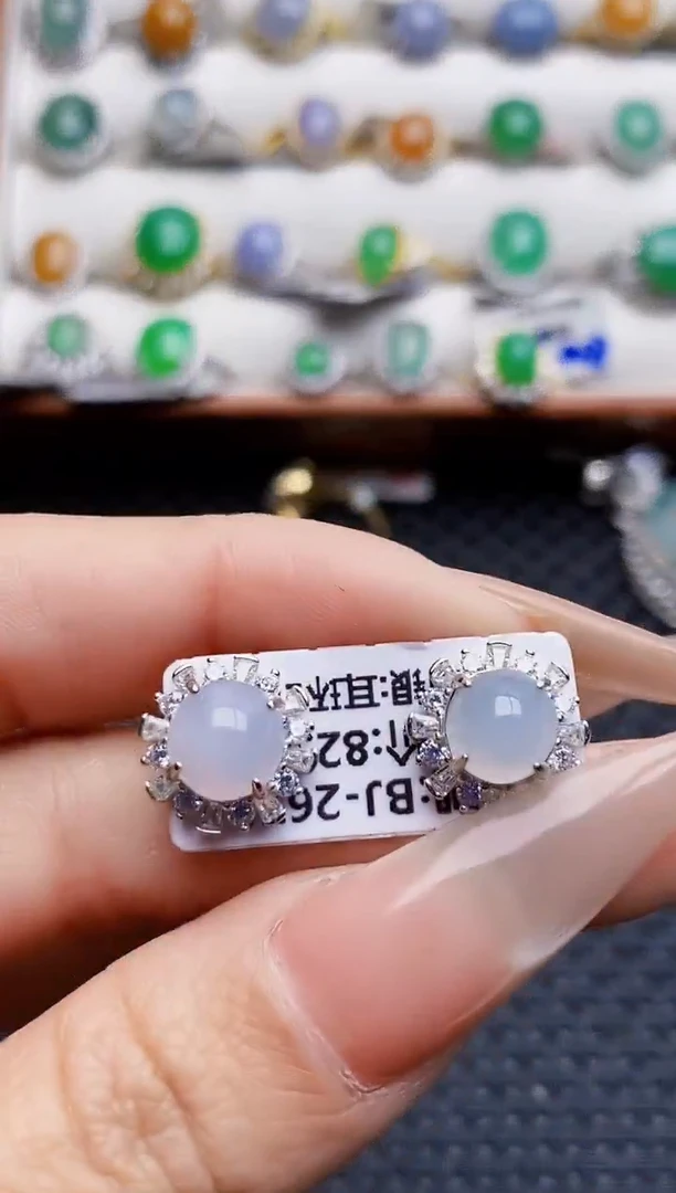 银S925镶嵌戒指翡翠7094