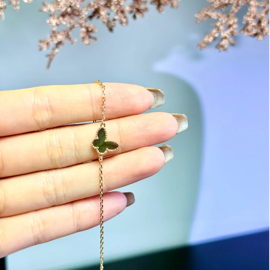 铜合金手链 时尚轻奢高级百搭【灰贝蝴蝶手链】L127