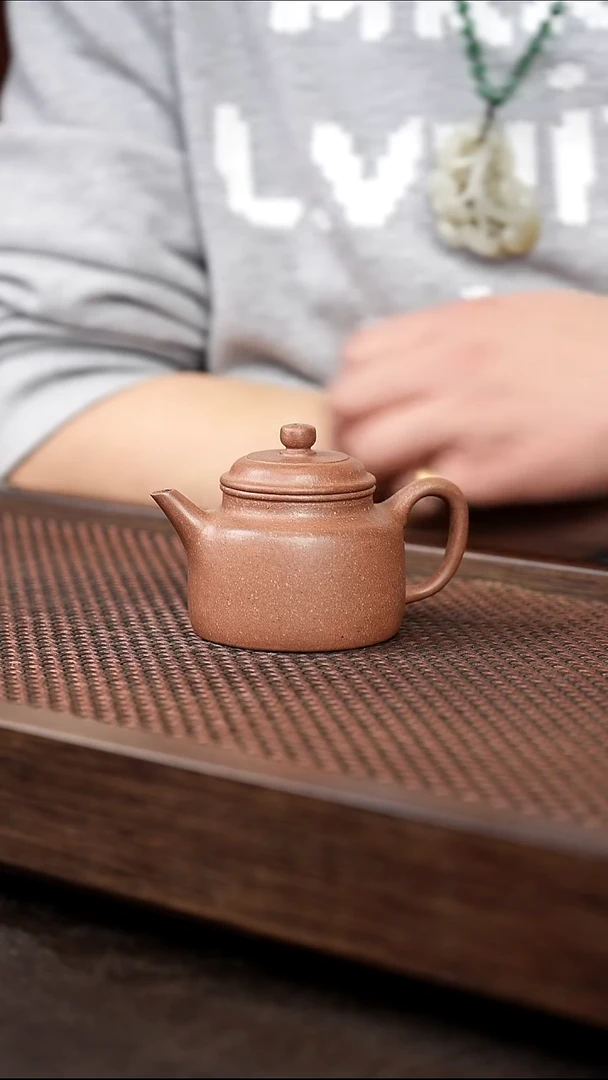 茶壶紫砂红黄泥剑流德中