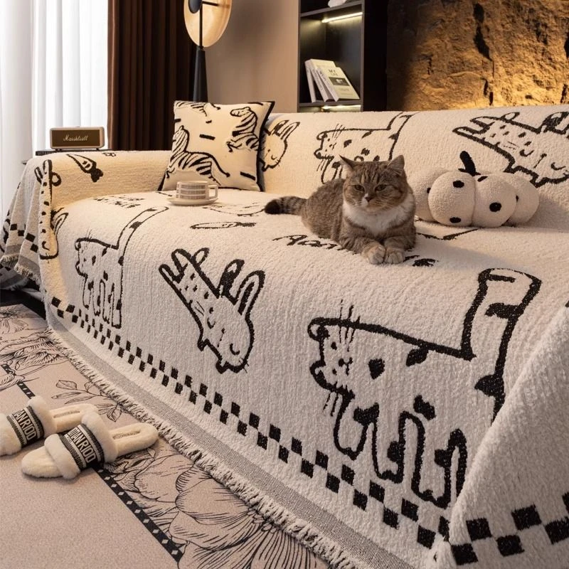 【童趣】沙发全包不粘毛客厅欧式万能沙发毯垫新款沙发套罩全盖布盖