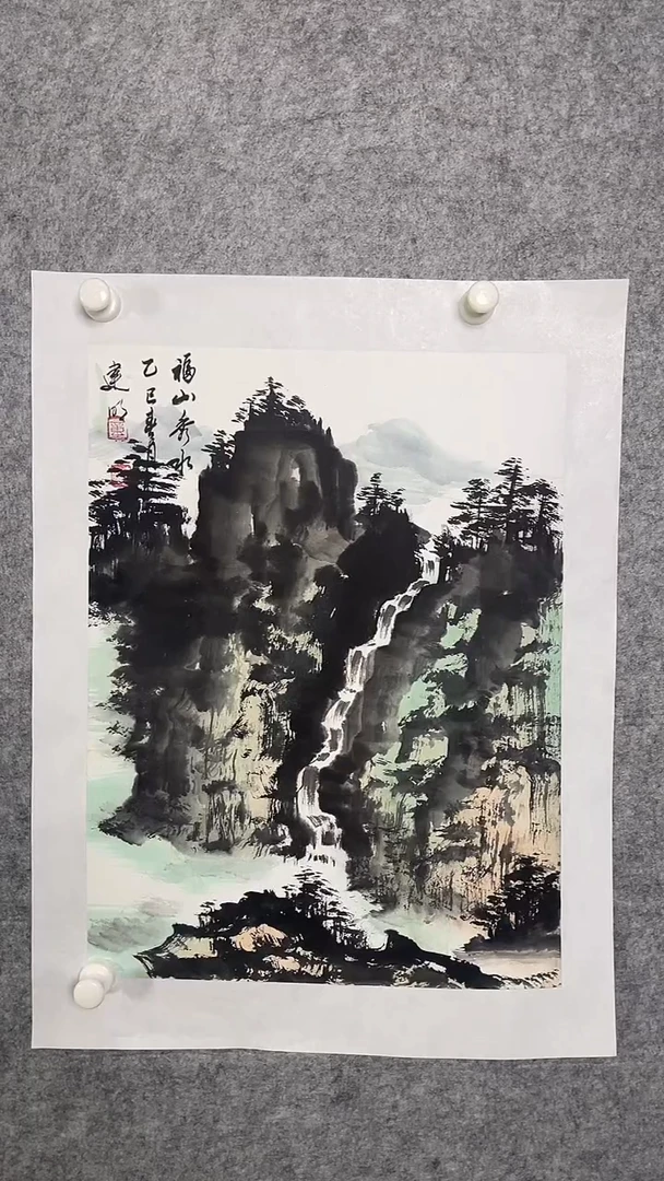 国画童建明山水原作1.5平尺