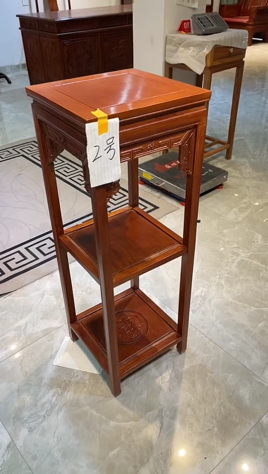 【闪购商品】花梨木类成套家具福字花架35*35*100