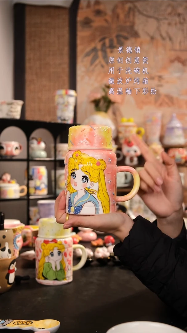 摆件陶旺的可以陶瓷手工手绘设计师款