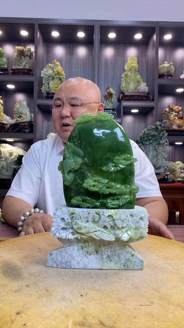 玉心**知玉岫岩料手工雕刻摆件居家装饰送礼一物一图
