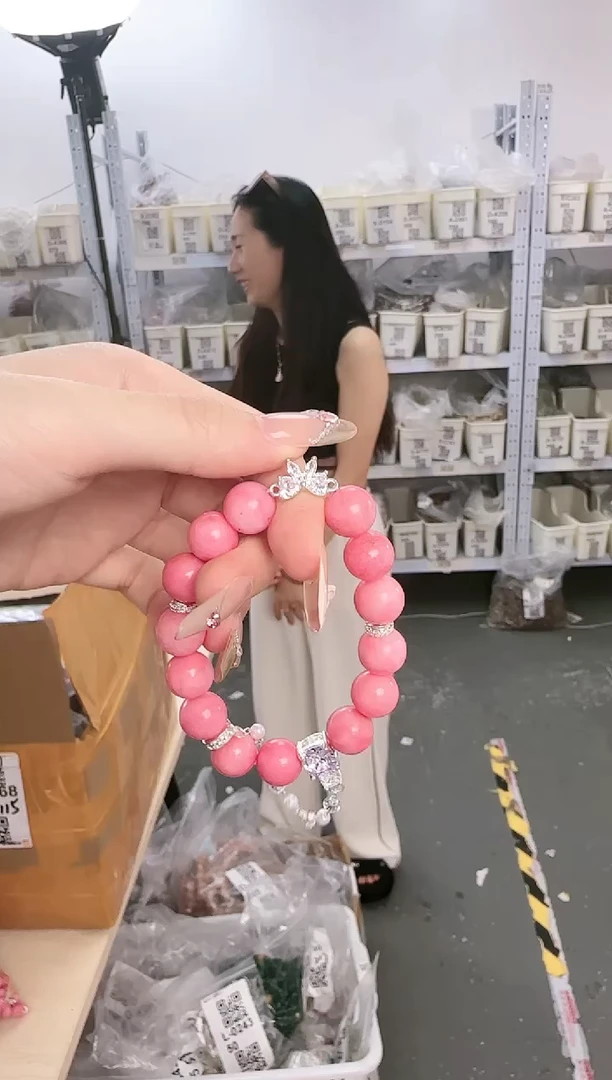 菱锰矿（红纹石）合金手绳Y-F120225