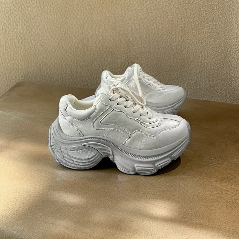 欧洲站厚底增高老爹鞋女2025白月光新款软底小个子休闲运动百搭潮