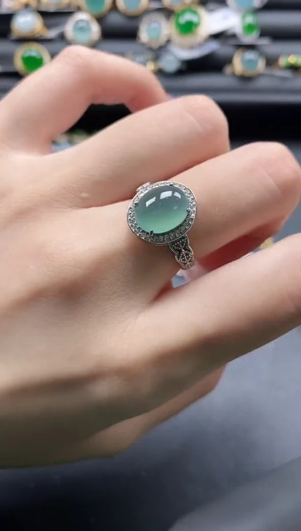 【闪购商品】翡翠戒指银S925镶嵌1111