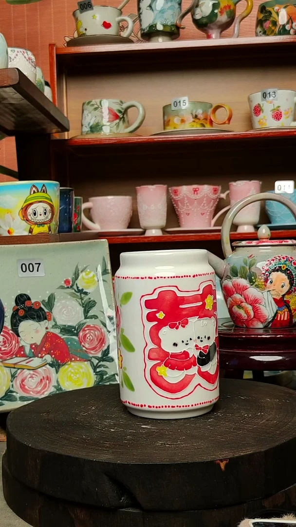 摆件陶景德镇手绘创意陶瓷有瑕