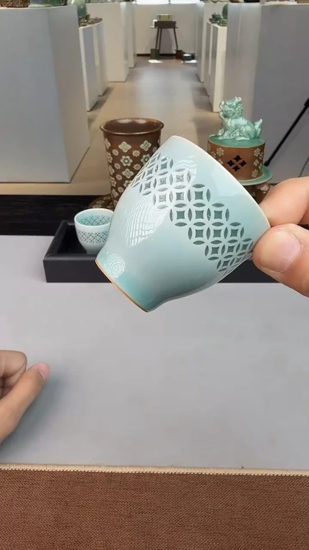 青瓷手工茶器包邮