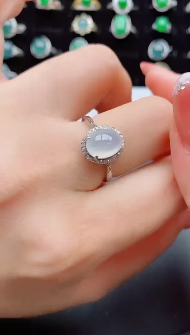 【闪购商品】翡翠戒指银S925镶嵌28000
