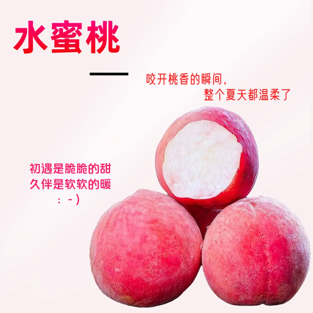 现摘脆甜水蜜桃 精品大果 露天果园直发 新鲜水果烟台