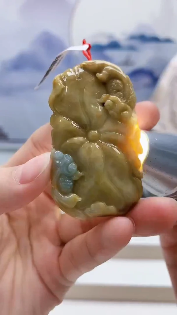 未镶嵌定制翡翠4812lr-毛货挂件62