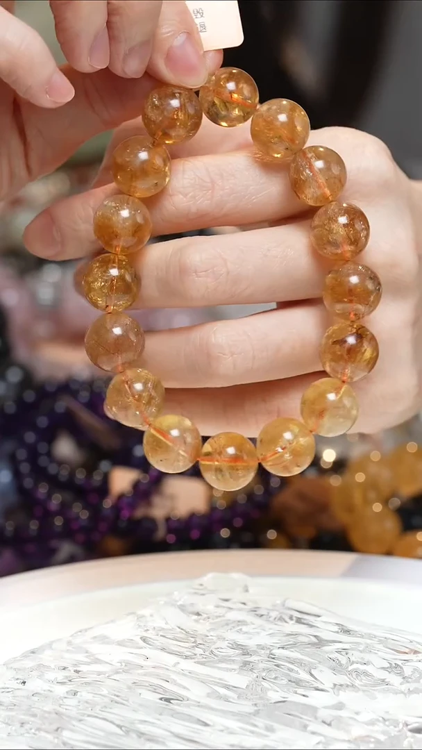 未镶嵌手串水晶奶昔黄手串·DD0025NOV053L350