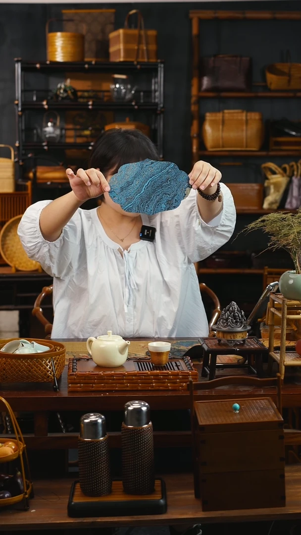 精品蓝色小茶席垫