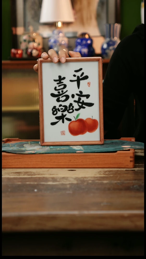 摆件景德镇纯手工釉下彩精品花瓶