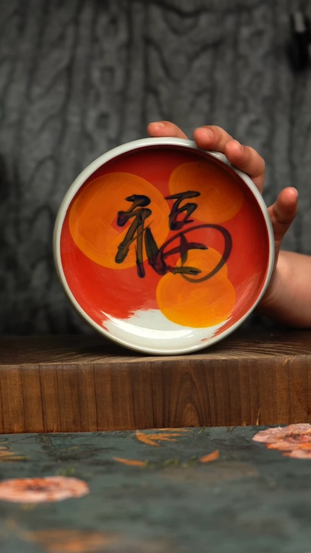 杯釉下彩手工手绘同款陶器