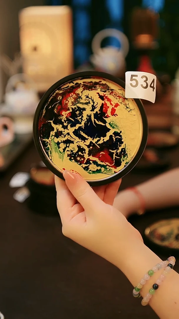 陶瓷茶具大漆壶承534