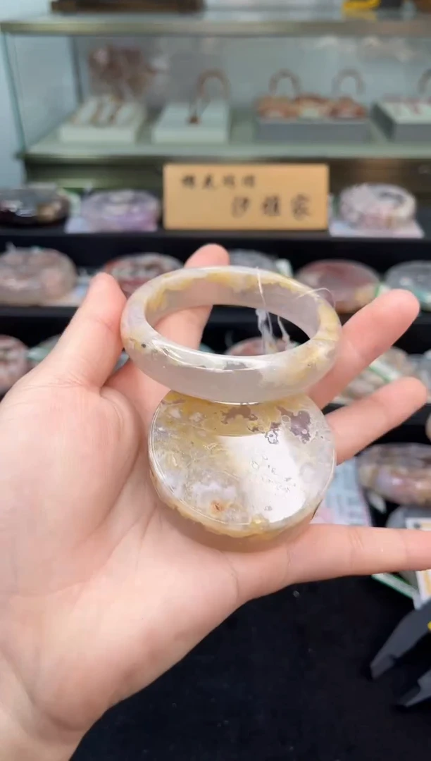 未镶嵌手镯石英质玉56圈口（赠品镯心）352272