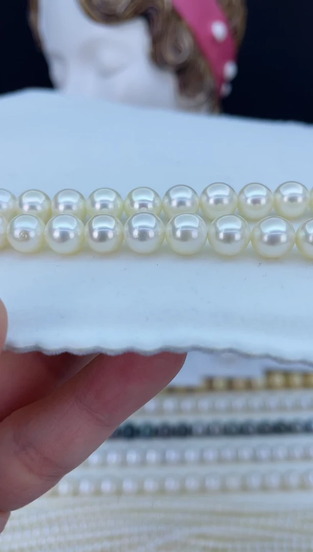 【闪购商品】海水珍珠颈饰银S925镶嵌海水akoya珍珠项链8-9mm4#
