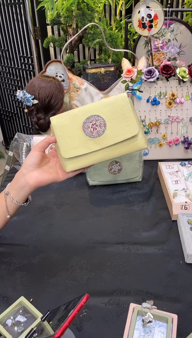 织绣萱*子非遗绒花手工饰品