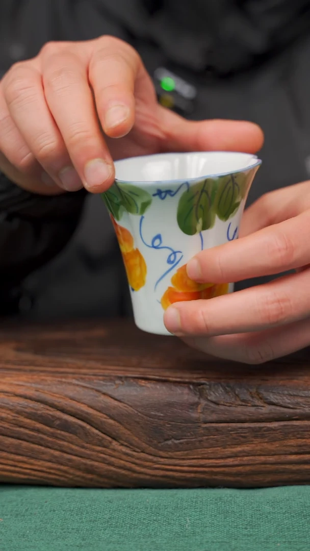 【闪购商品】瓷片27寻一缕瓷香杯釉下手工手绘瓷器